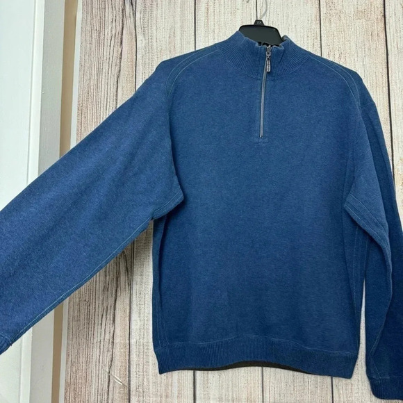 Tommy Bahama Mens Quarte Zip Reversible pullover Sweaters size Medium - Picture 5 of 11